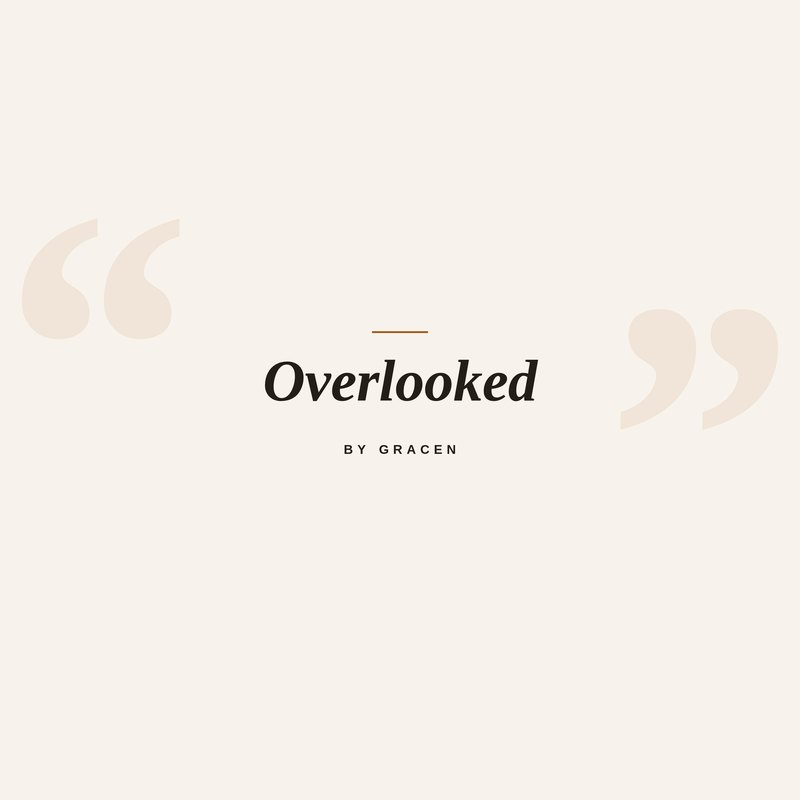 Overlooked podcast cover art